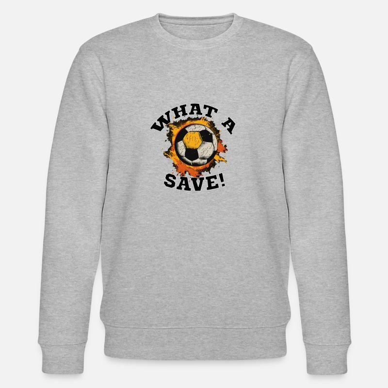 Fußball ball - What a Save! - Stanley/Stella Unisex Bio-Sweatshirt CHANGER  - Grau meliert