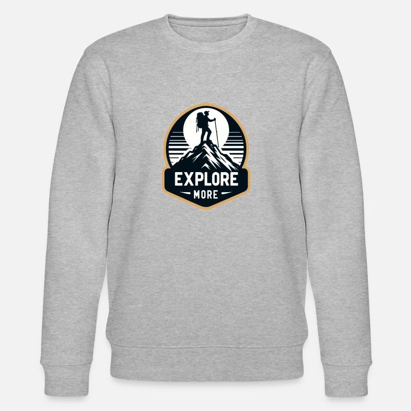 Explore more - Wanderer - Stanley/Stella Unisex Bio-Sweatshirt CHANGER  - Grau meliert