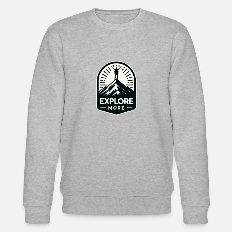 Explore more - Wanderer - Stanley/Stella Unisex Bio-Sweatshirt CHANGER  - Grau meliert