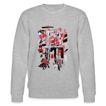 Architecture Pattern - Stanley/Stella CHANGER Unisex Organic Sweatshirt - heather grey - Front - Nik (191cm) & Marisol (170cm)