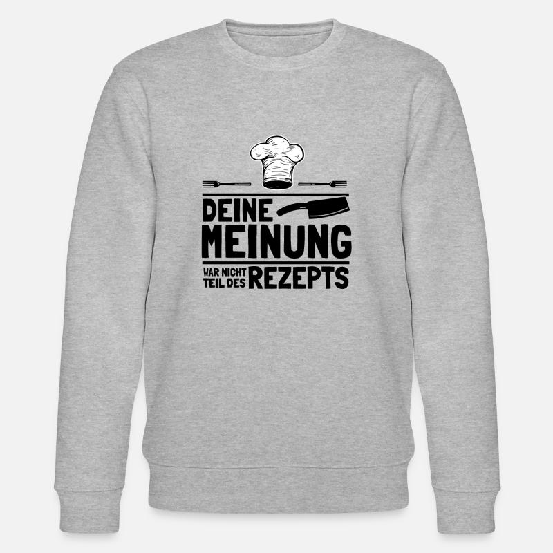 Kochen Chefkoch Hobbykoch Koch - Stanley/Stella Unisex Bio-Sweatshirt CHANGER - Grau meliert