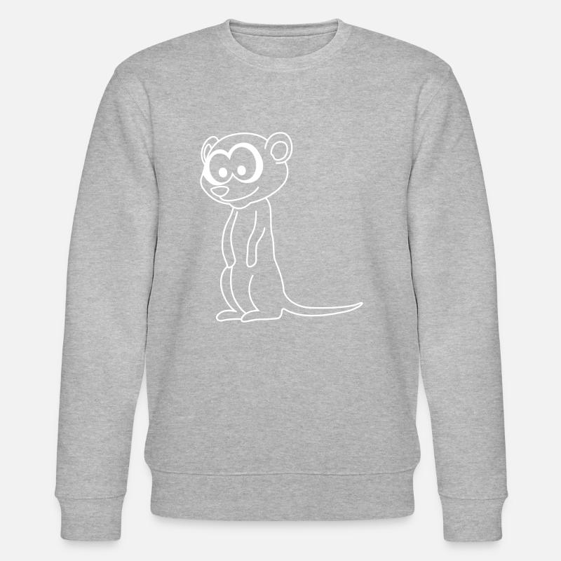 Erdmännchen Comic Tier - Stanley/Stella Unisex Bio-Sweatshirt CHANGER  - Grau meliert