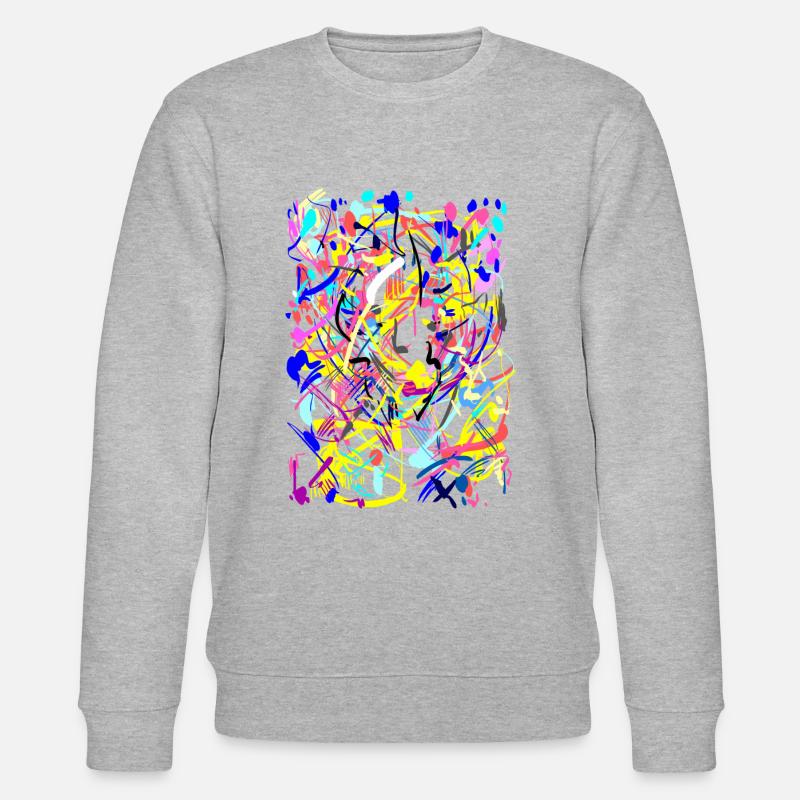 Farben Kunst Abstrakt - Stanley/Stella Unisex Bio-Sweatshirt CHANGER - Grau meliert