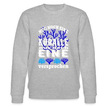 Nur noch eine KORALLE - nur noch EINE versprochen - Stanley/Stella Unisex Bio-Sweatshirt CHANGER  - Grau meliert - Vorne - Nik (191cm) & Marisol (170cm)