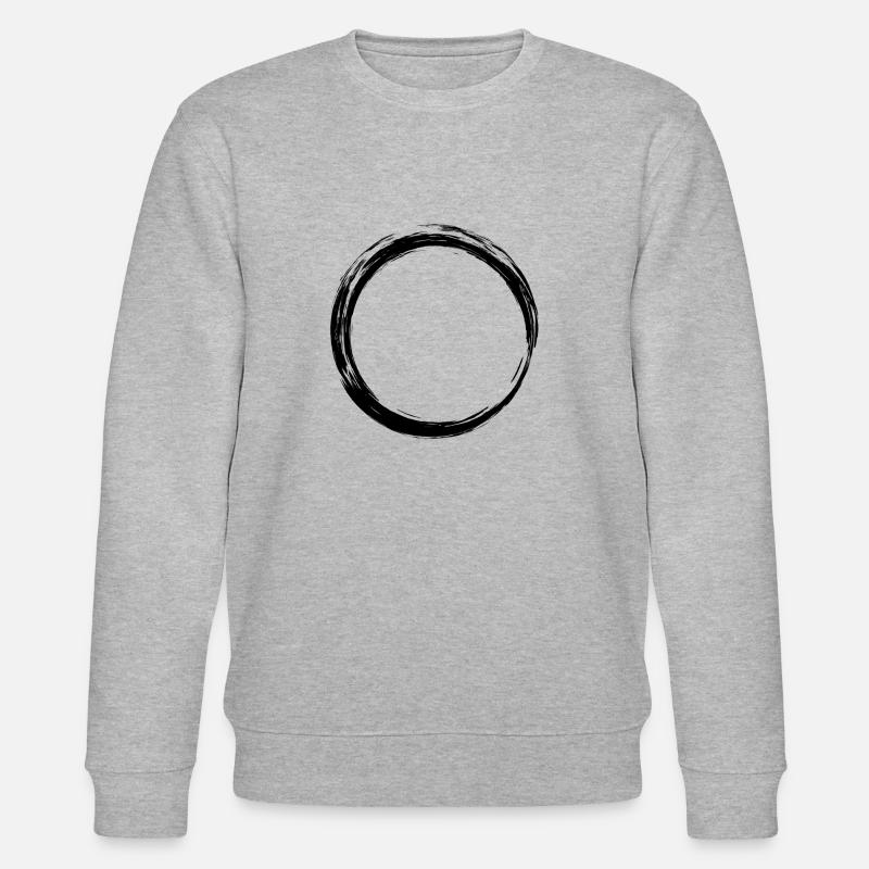 Cercle symbole design noir - Sweat bio CHANGER Stanley/Stella Unisexe - gris chiné