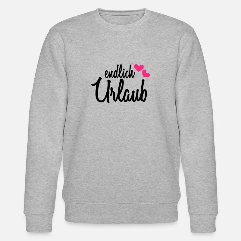 Endlich Urlaub - Stanley/Stella Unisex Bio-Sweatshirt CHANGER  - Grau meliert