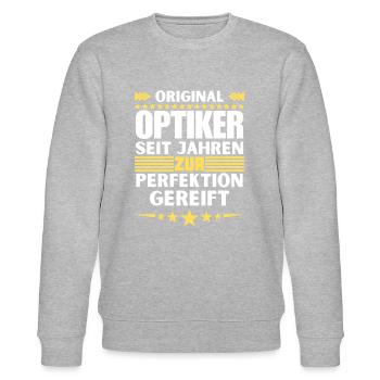 Zur Perfektion gereifter Optiker - Stanley/Stella Unisex Bio-Sweatshirt CHANGER  - Grau meliert - Vorne - Nik (191cm) & Marisol (170cm)