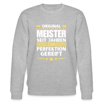 Zur Perfektion gereifter Meister - Stanley/Stella Unisex Bio-Sweatshirt CHANGER  - Grau meliert - Vorne - Nik (191cm) & Marisol (170cm)