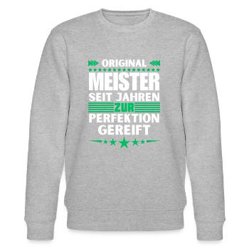 Zur Perfektion gereifter Meister - Stanley/Stella Unisex Bio-Sweatshirt CHANGER  - Grau meliert - Vorne - Nik (191cm) & Marisol (170cm)