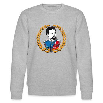 Ludwig von Bayern - Lorbeeren - Stanley/Stella Unisex Bio-Sweatshirt CHANGER  - Grau meliert - Vorne - Nik (191cm) & Marisol (170cm)