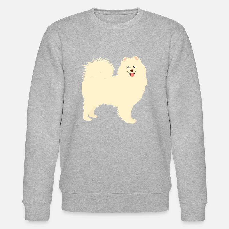 Samojeden Hund - Stanley/Stella Unisex Bio-Sweatshirt CHANGER  - Grau meliert