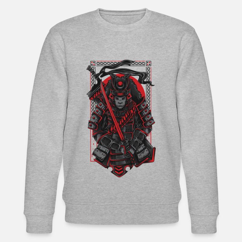 Japanischer Krieger - Stanley/Stella Unisex Bio-Sweatshirt CHANGER  - Grau meliert