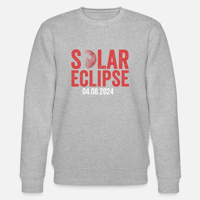 Solar Eclipse 2024 - Stanley/Stella CHANGER Unisex Organic Sweatshirt - heather grey