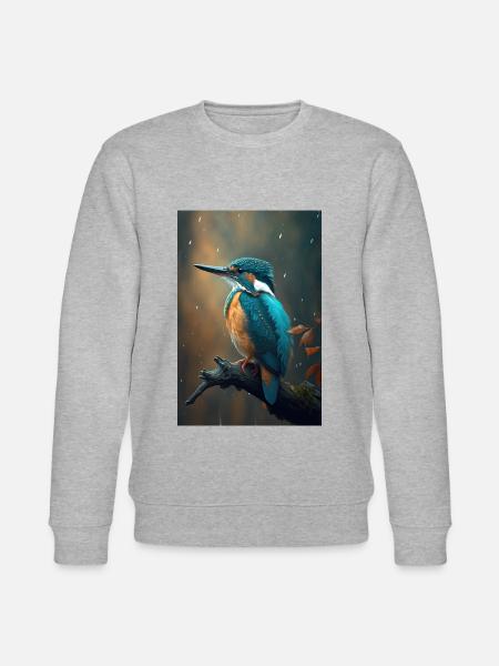Eisvogel Kingfisher Vogel bird Lover - Stanley/Stella CHANGER Unisex Organic Sweatshirt - heather grey