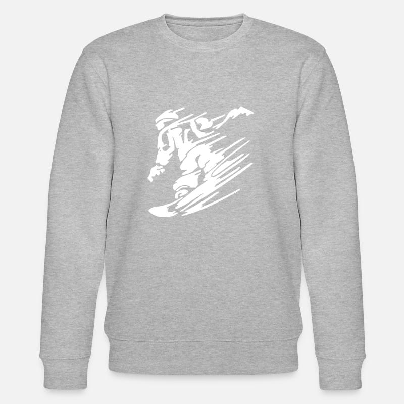 Snowboarding snowboard gift - Stanley/Stella Unisex Bio-Sweatshirt CHANGER  - Grau meliert