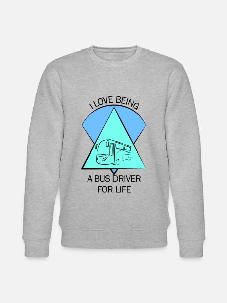 Bus Busfahrer Schulbus Autobus Busfahrerin - Stanley/Stella Unisex Bio-Sweatshirt CHANGER  - Grau meliert