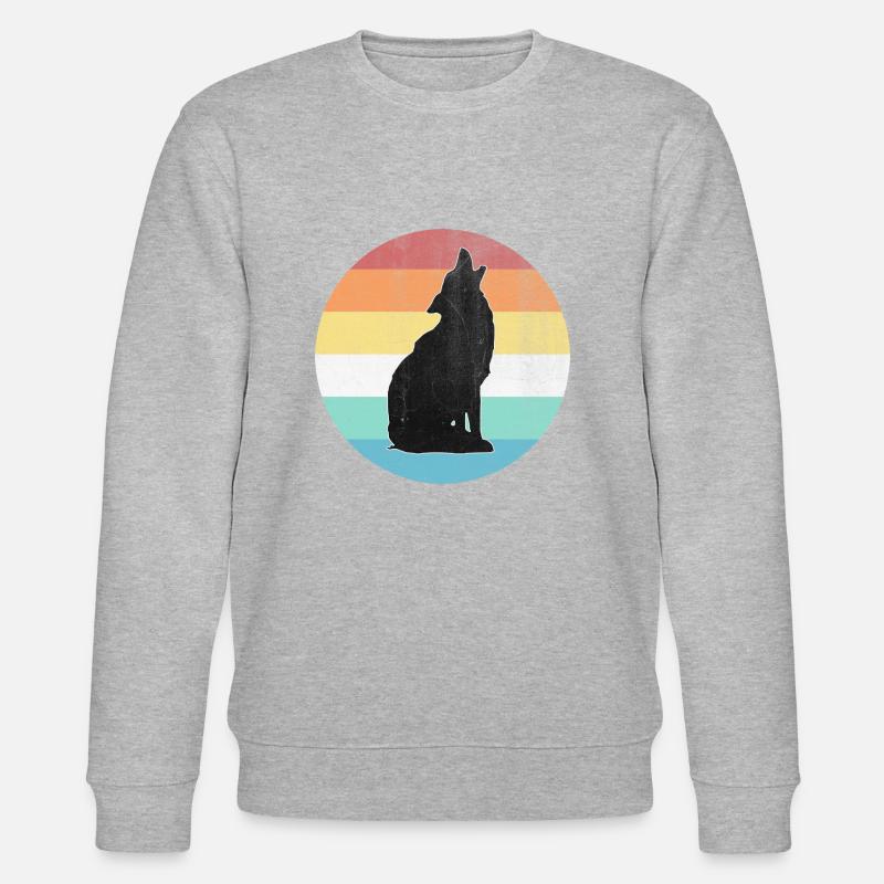 Wolf - Stanley/Stella Unisex Bio-Sweatshirt CHANGER  - Grau meliert