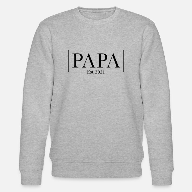 Papa Est 2021 - Stanley/Stella Unisex Bio-Sweatshirt CHANGER  - Grau meliert