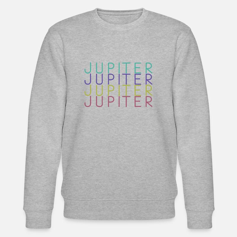 Jupiter Planet - Stanley/Stella Unisex Bio-Sweatshirt CHANGER  - Grau meliert