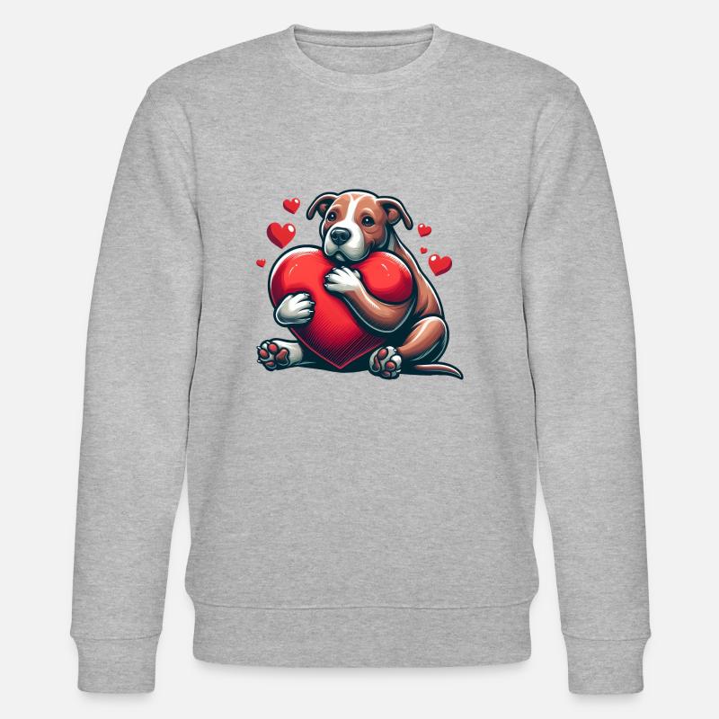 Cadeaux de Saint-Valentin Pitbull - Sweat bio CHANGER Stanley/Stella Unisexe - gris chiné