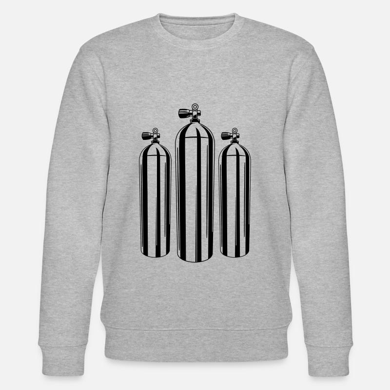 tauchen flasche symbol - Stanley/Stella Unisex Bio-Sweatshirt CHANGER  - Grau meliert