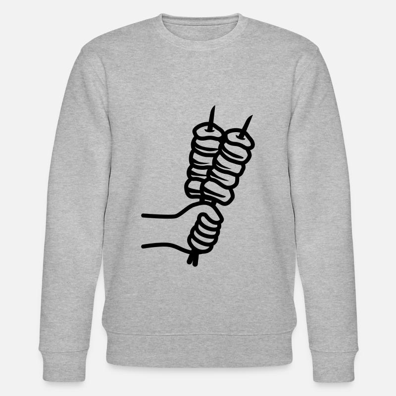 Spieß grill Icon - Stanley/Stella Unisex Bio-Sweatshirt CHANGER  - Grau meliert