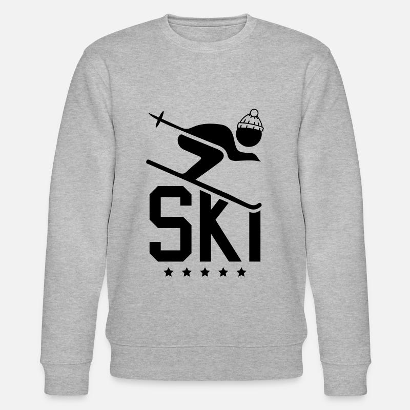 ski sport - Stanley/Stella Unisex Bio-Sweatshirt CHANGER - Grau meliert