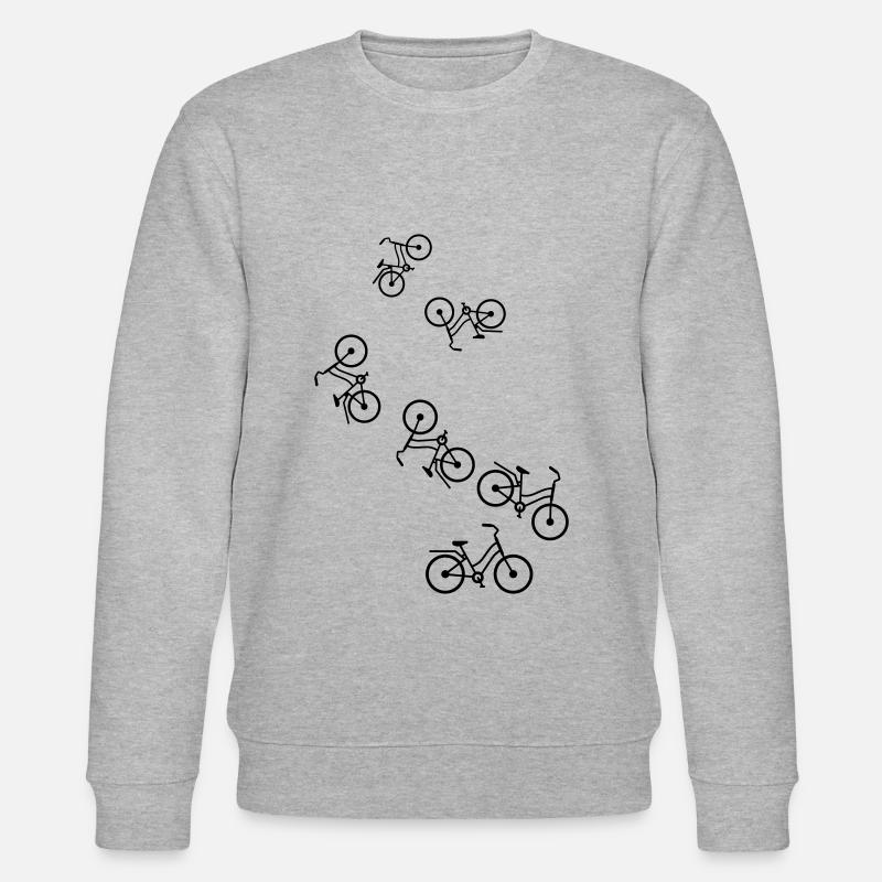 Fahrrad Icon - Stanley/Stella Unisex Bio-Sweatshirt CHANGER  - Grau meliert