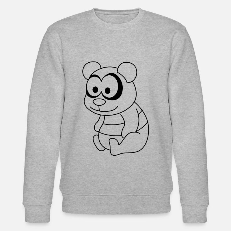 Panda Comic Animal - Sweat bio CHANGER Stanley/Stella Unisexe - gris chiné