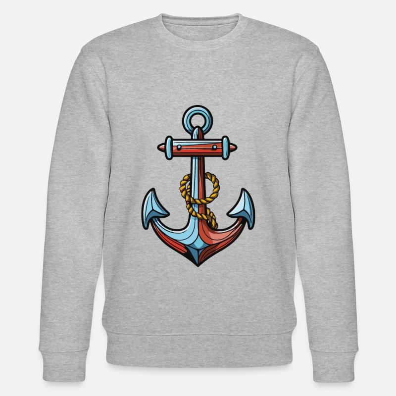 Anker Symbol Hafen - Stanley/Stella Unisex Bio-Sweatshirt CHANGER  - Grau meliert