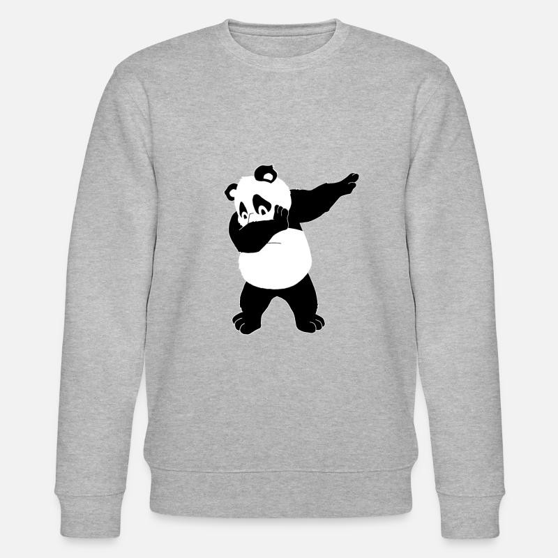 Dabbing Panda Bär - Stanley/Stella Unisex Bio-Sweatshirt CHANGER  - Grau meliert