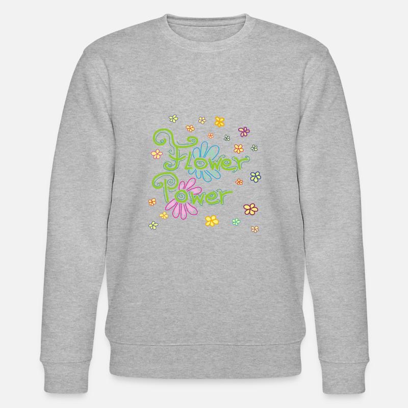 Flower Power - Stanley/Stella Unisex Bio-Sweatshirt CHANGER  - Grau meliert