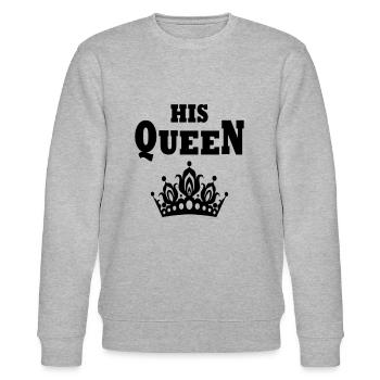 HIS QUEEN - Stanley/Stella Unisex Bio-Sweatshirt CHANGER  - Grau meliert - Vorne - Nik (191cm) & Marisol (170cm)
