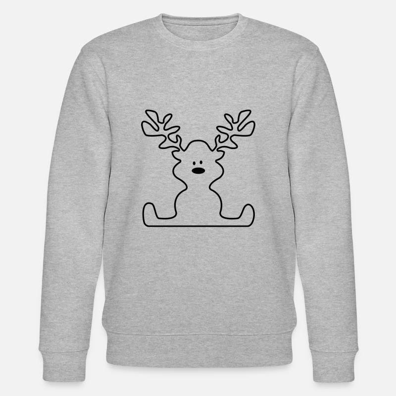 Elch - Stanley/Stella Unisex Bio-Sweatshirt CHANGER  - Grau meliert