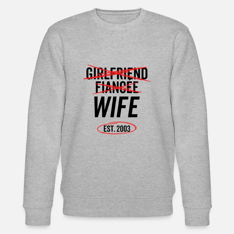 Freundin Verlobte Ehefrau Est 2003 - Stanley/Stella Unisex Bio-Sweatshirt CHANGER  - Grau meliert