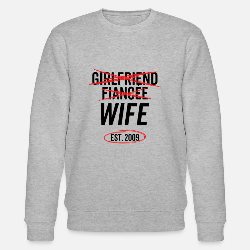 Freundin Verlobte Ehefrau Est 2009 - Stanley/Stella Unisex Bio-Sweatshirt CHANGER  - Grau meliert