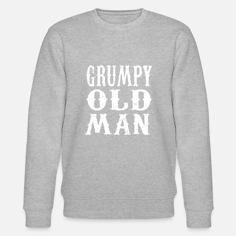GRUMPY OLD MAN - Stanley/Stella CHANGER Unisex Organic Sweatshirt - heather grey