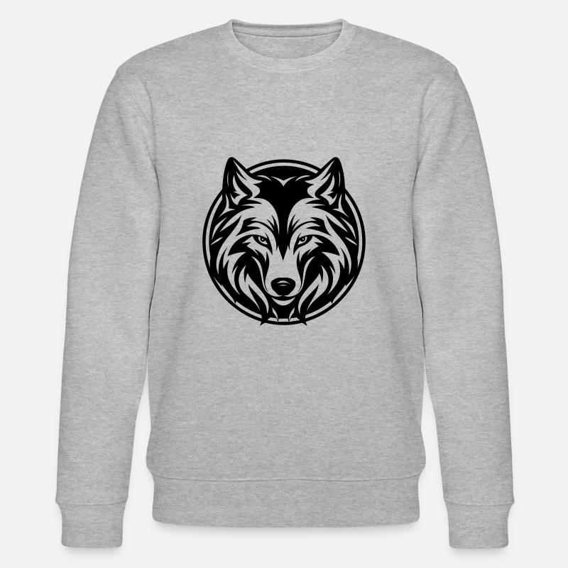 Wolf - Stanley/Stella Unisex Bio-Sweatshirt CHANGER - Grau meliert