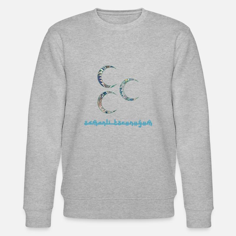 crescent moons e 733 - Stanley/Stella CHANGER Unisex Organic Sweatshirt - heather grey