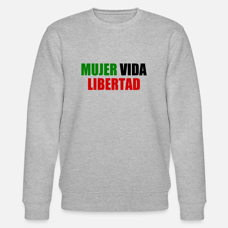 mujer vida libertad - Stanley/Stella Unisex Bio-Sweatshirt CHANGER  - Grau meliert