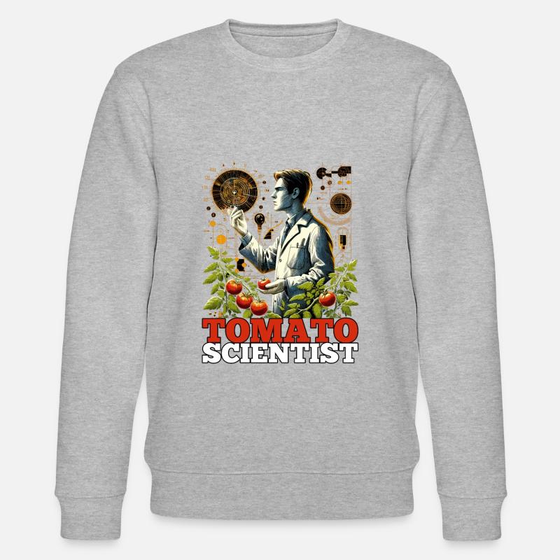 Tomato Scientist Science Gift - Stanley/Stella CHANGER Unisex Organic Sweatshirt - heather grey