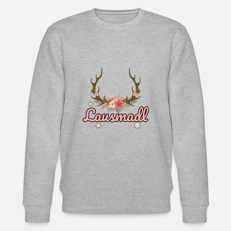 Lausmadl | Trachten Mode Dirndl - Stanley/Stella Unisex Bio-Sweatshirt CHANGER - Grau meliert