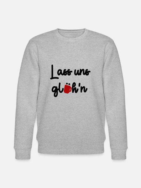 Lass uns glühn - Stanley/Stella Unisex Bio-Sweatshirt CHANGER  - Grau meliert
