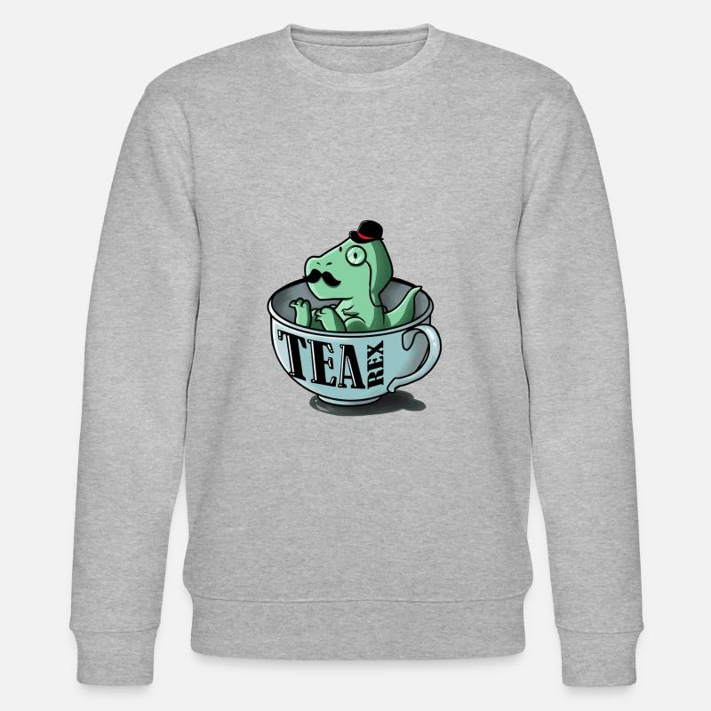TEArex T-Rex - Stanley/Stella Unisex Bio-Sweatshirt CHANGER - Grau meliert