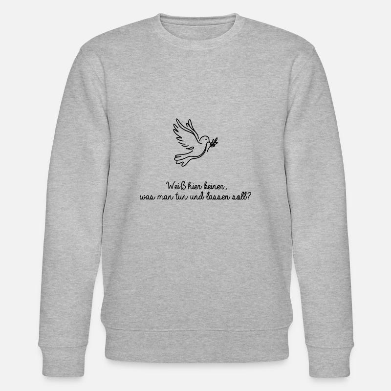Friedensbotschaft - Stanley/Stella Unisex Bio-Sweatshirt CHANGER  - Grau meliert
