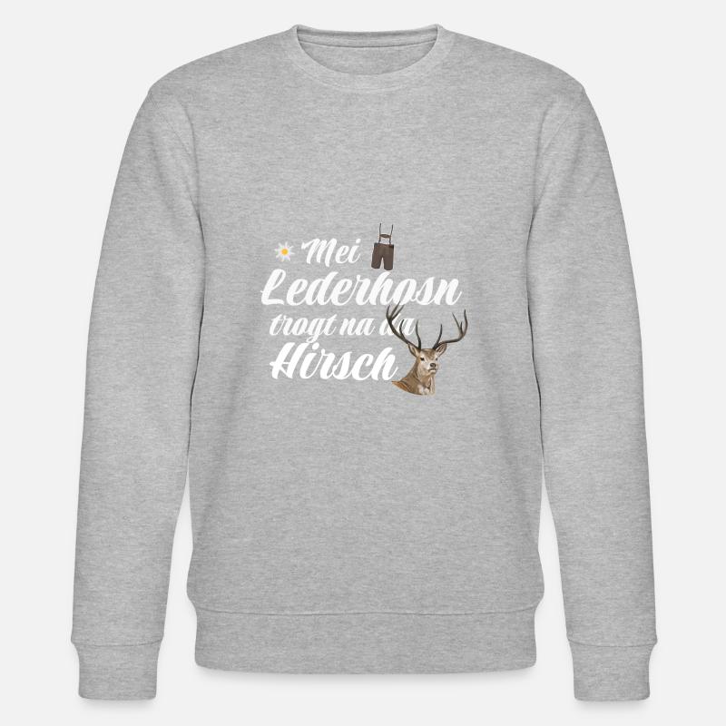 Basst Scho | Trachten Hirsch - Stanley/Stella Unisex Bio-Sweatshirt CHANGER  - Grau meliert