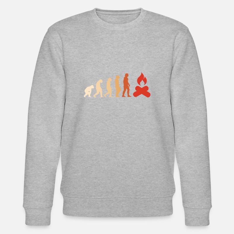 Camper Evolution Camping - Stanley/Stella Unisex Bio-Sweatshirt CHANGER  - Grau meliert