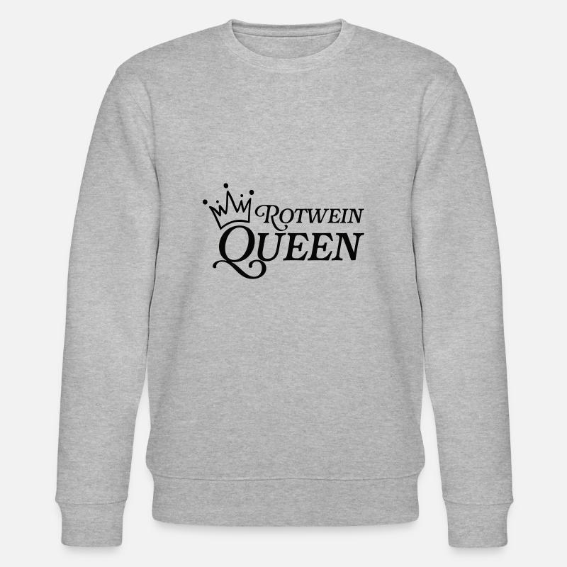 Rotwein Queen - Stanley/Stella Unisex Bio-Sweatshirt CHANGER  - Grau meliert