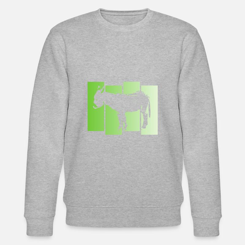 Zwergesel Esel - Stanley/Stella Unisex Bio-Sweatshirt CHANGER  - Grau meliert