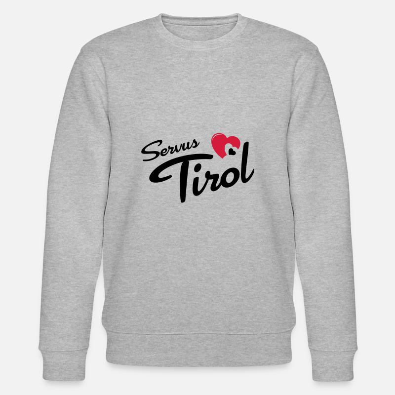 Servus Tirol mit Herz - Stanley/Stella Unisex Bio-Sweatshirt CHANGER  - Grau meliert